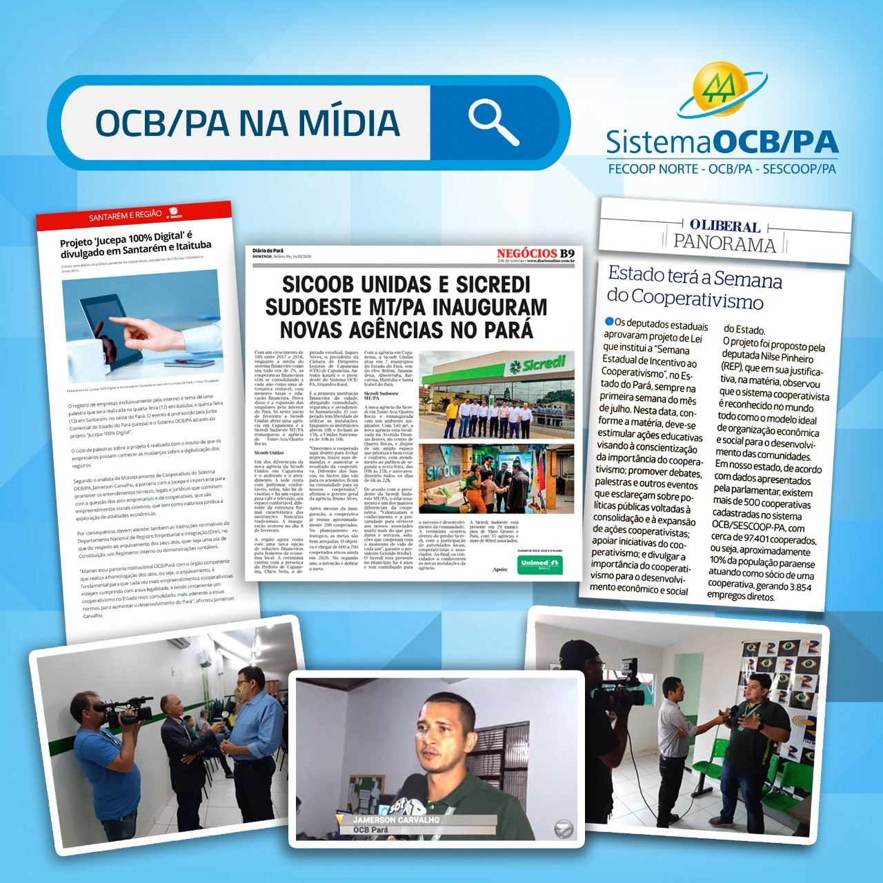 OCB/PA Na Mídia desta semana destaca ações do cooperativismo