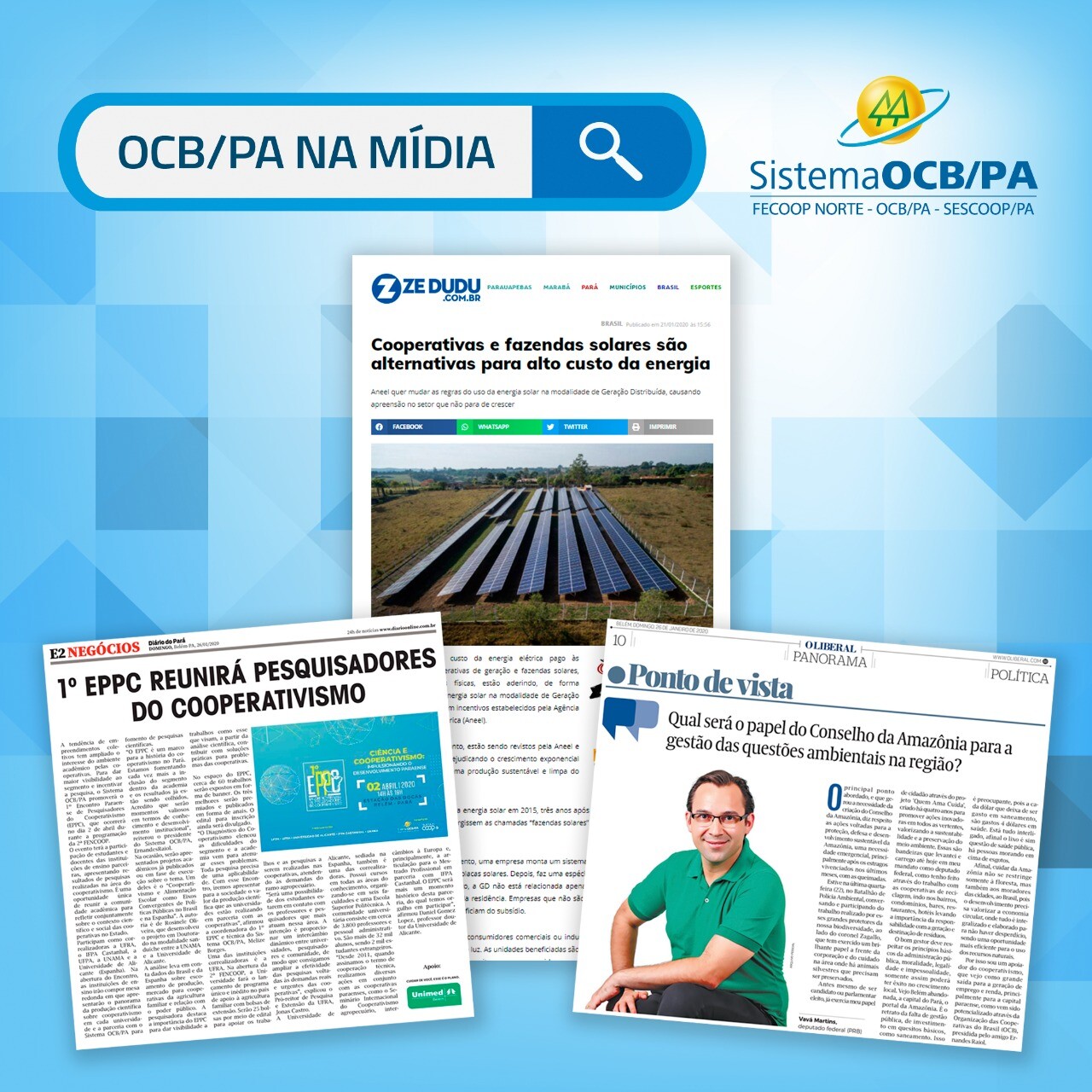 OCB/PA Na Mídia – Confira os destaques do cooperativismo na mídia local! 📰