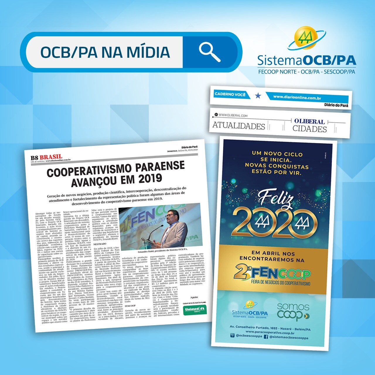 OCB/PA Na Mídia - Retrospectiva do cooperativismo paraense é destaque na mídia 📈📰