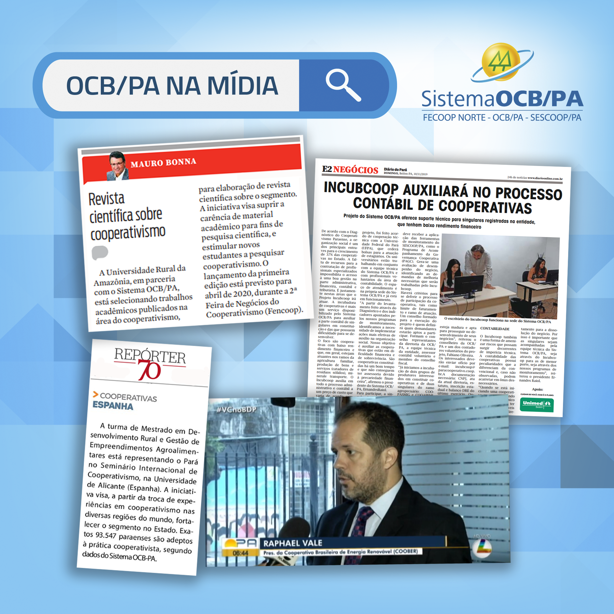 OCB/PA Na Mídia - Coober é destaque no Bom Dia, Pará desta segunda (11) 📺