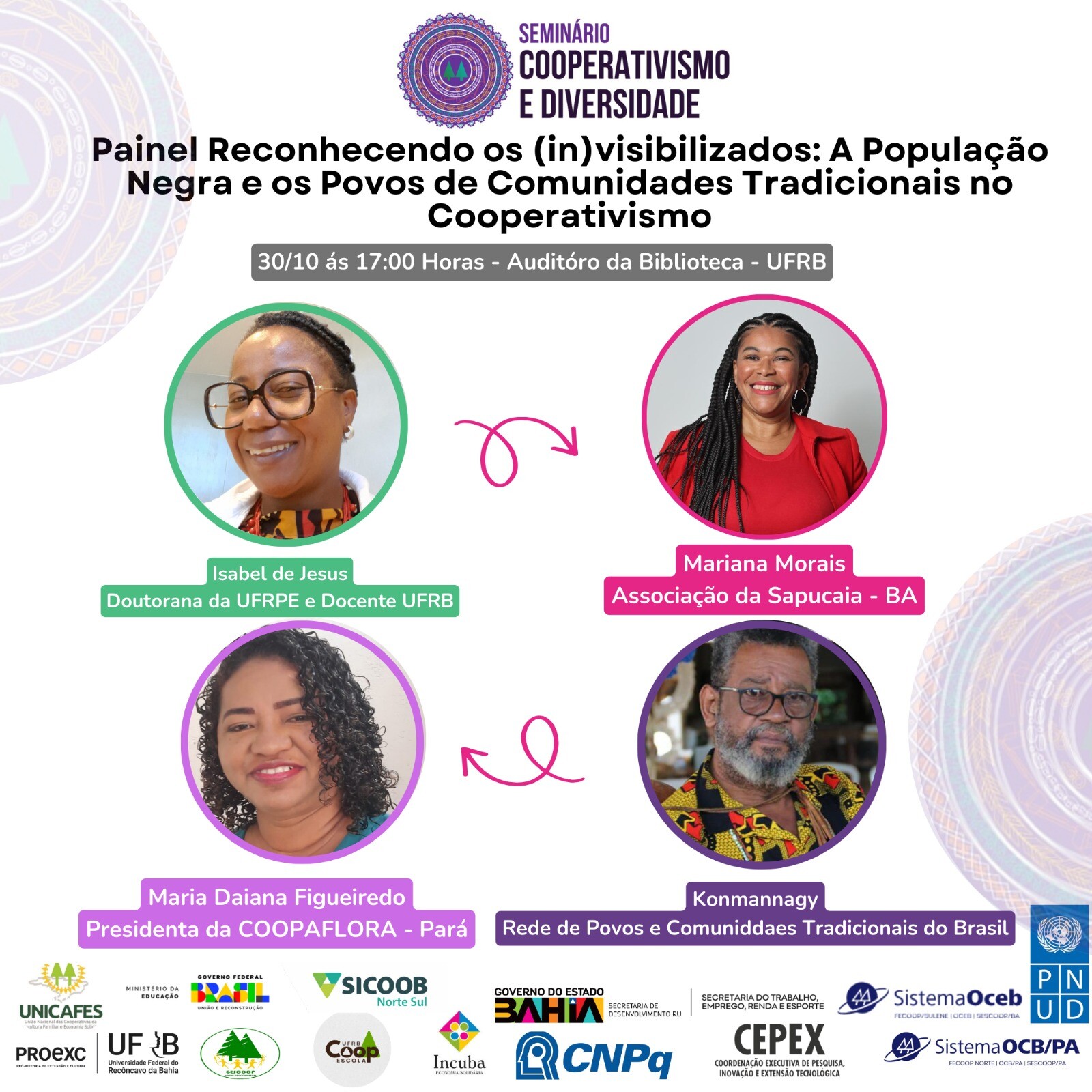 Sistema OCB/PA apoia cooperativas Coopaflora e D'Irituia no Seminário de Cooperativismo e Diversidade na Bahia