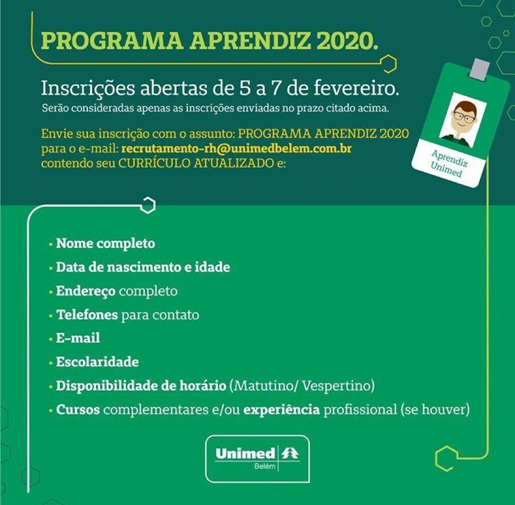 Unimed Belém abre vagas para aprendizes