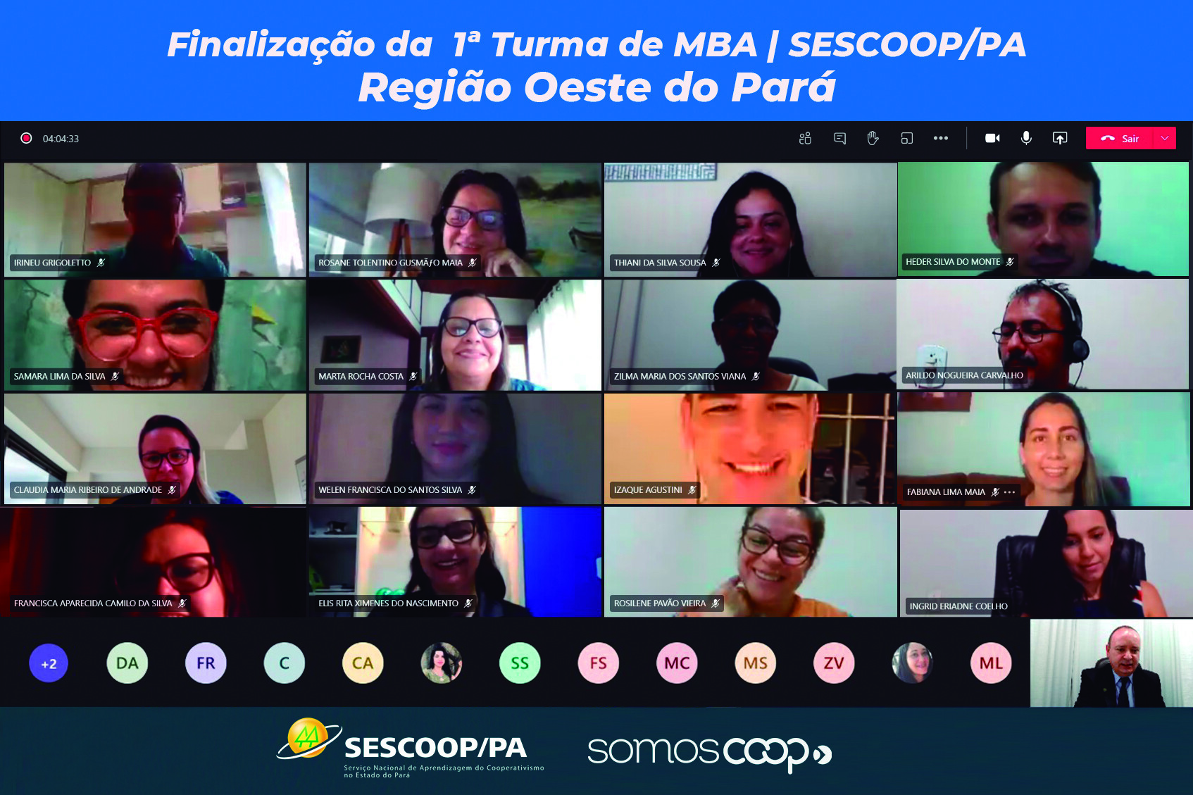 Cooperativas concluem MBA em Gestão no Oeste do Estado