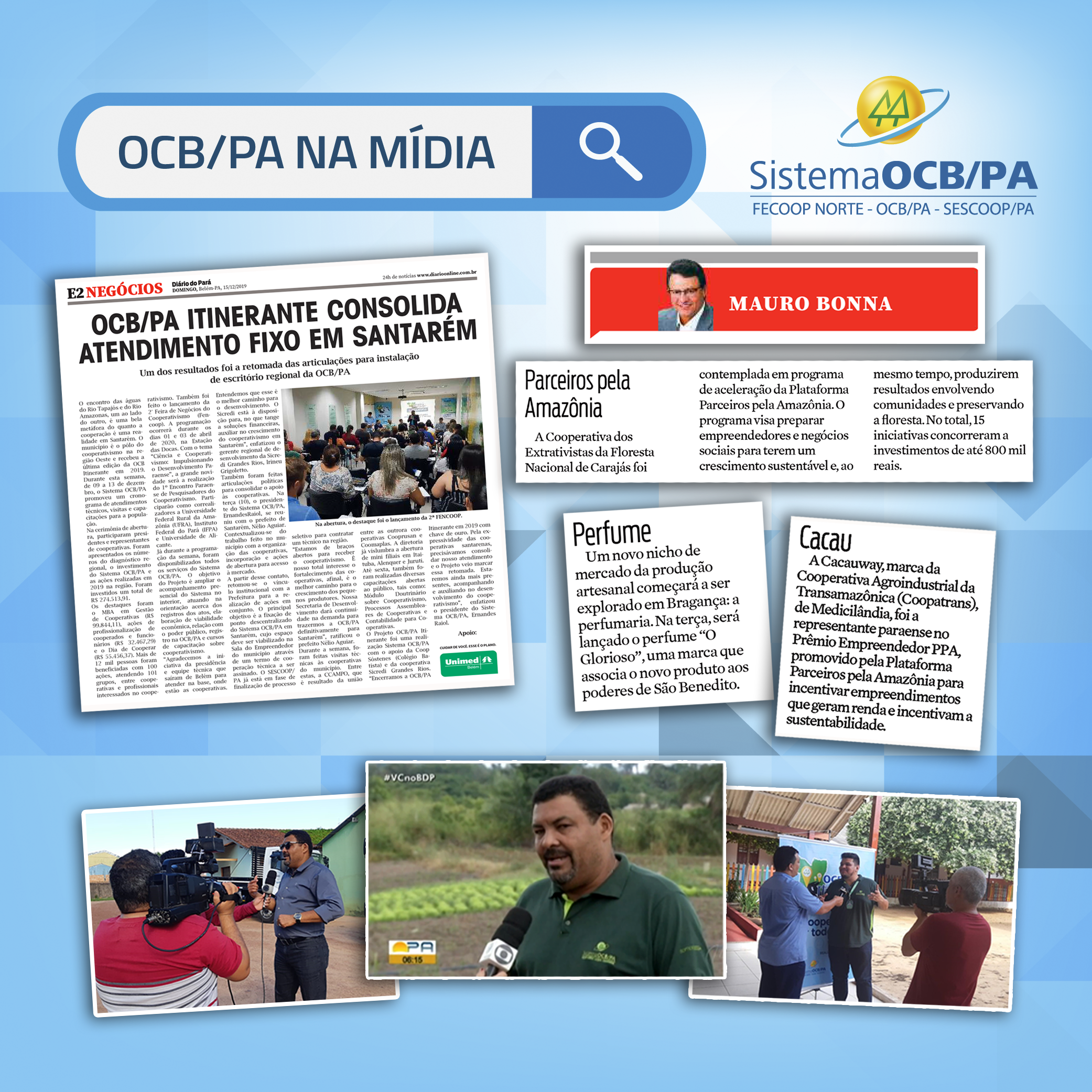 OCB/PA Na Mídia - Confira os destaques sobre cooperativismo na mídia paraense 🛣
