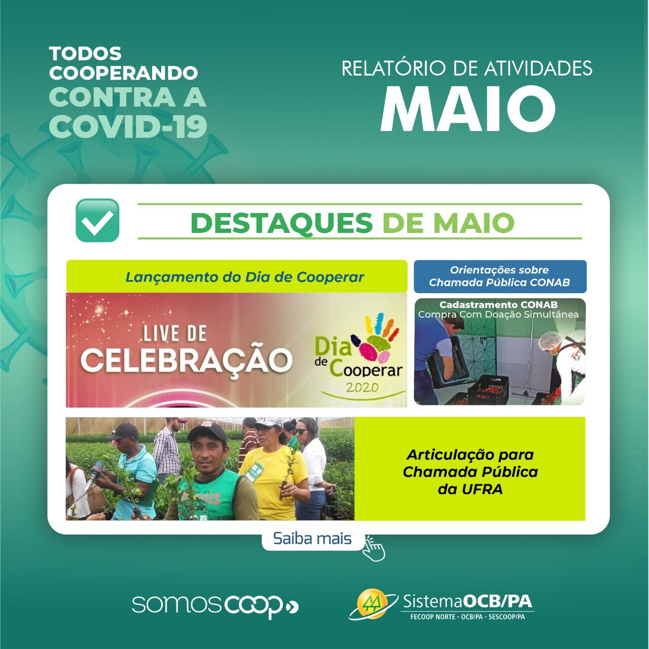 Sistema OCB/PA beneficiou 4.222 pessoas em maio