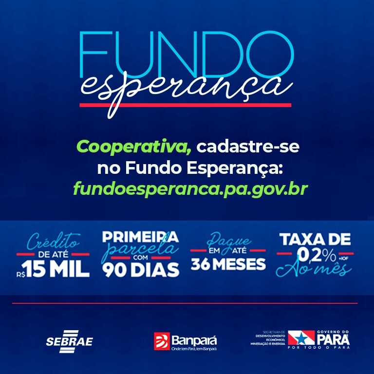 Cooperativas já podem se inscrever no Fundo Esperança