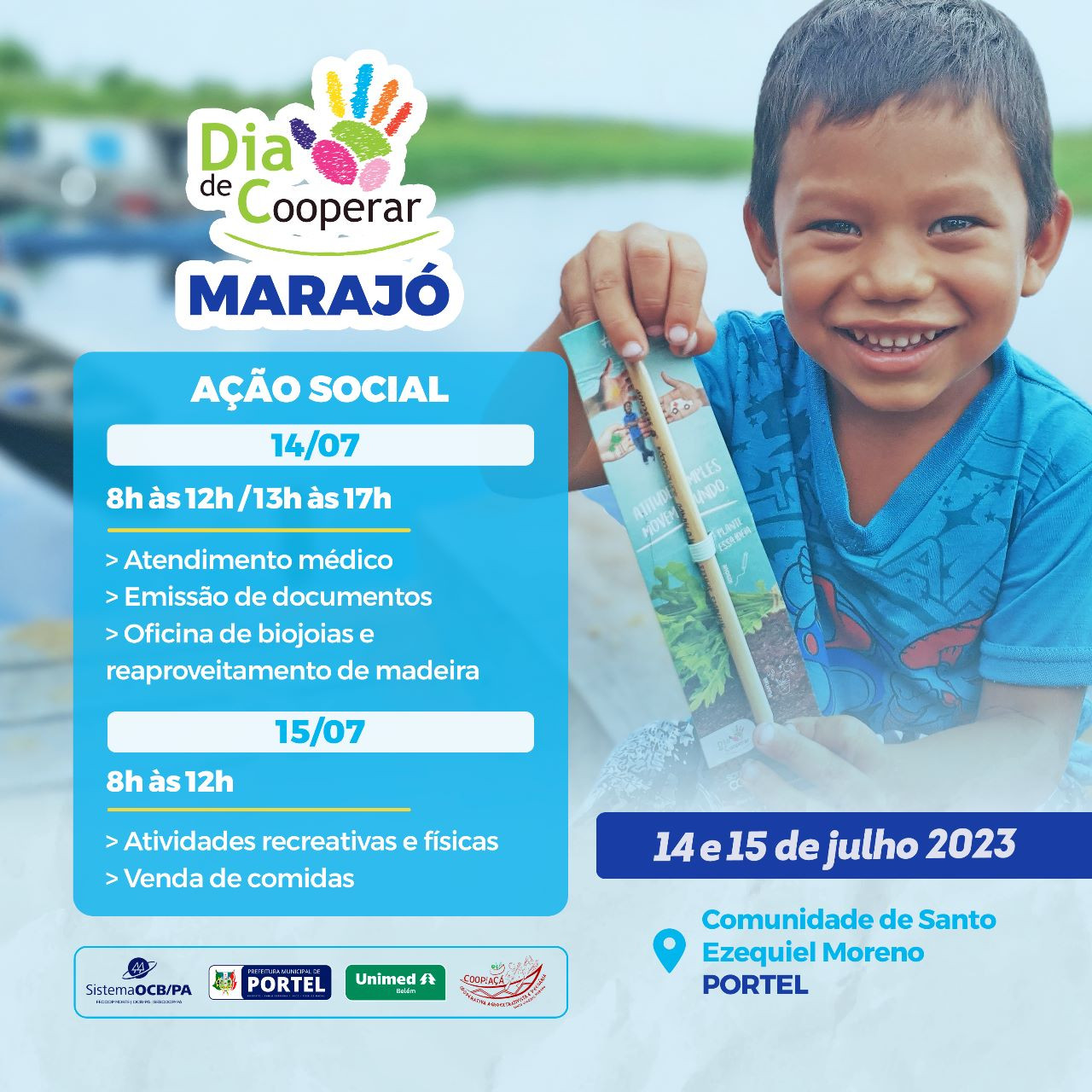 Dia de Cooperar leva ações de saúde e lazer para o Marajó