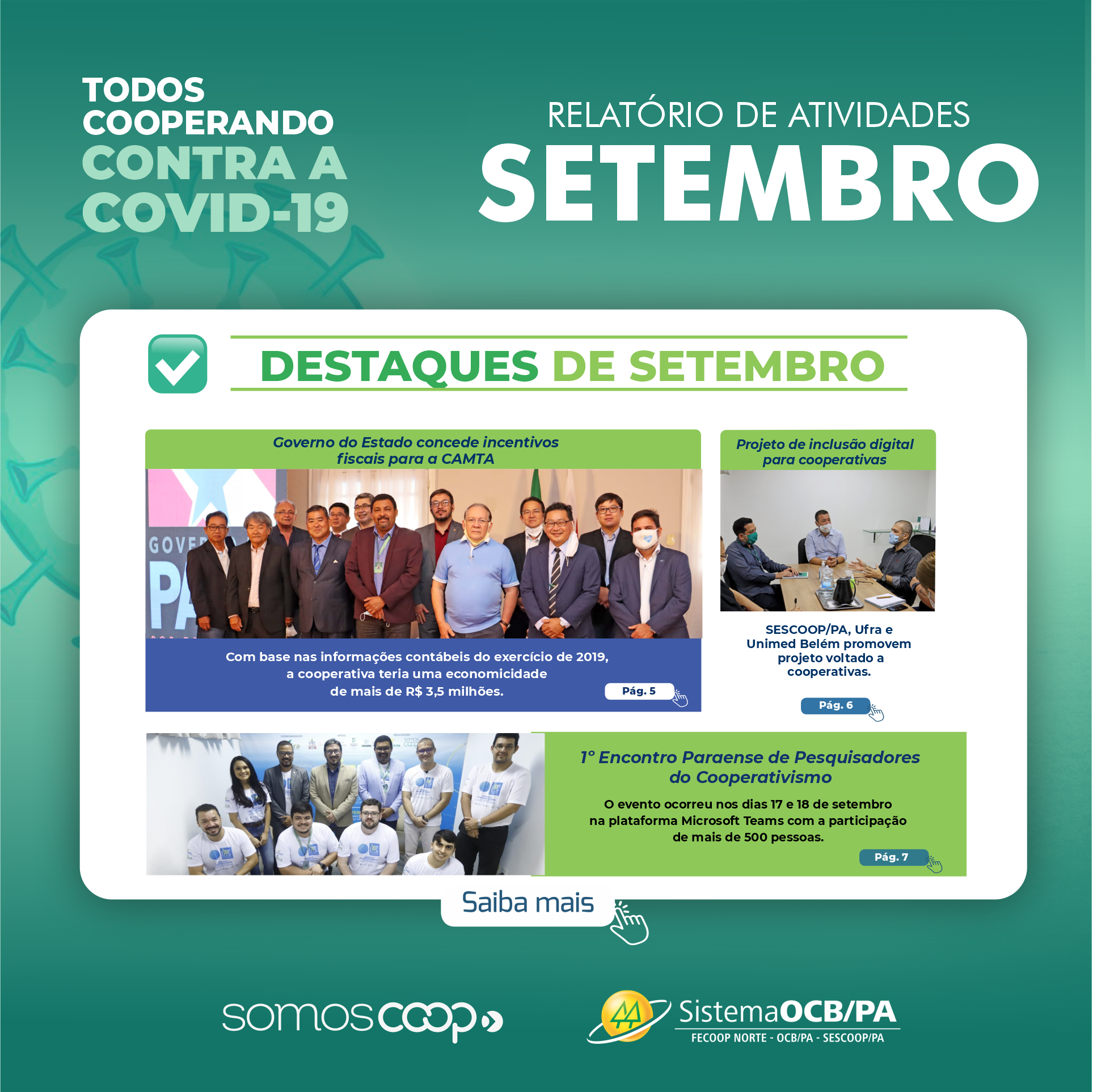 OCB/PA beneficiou mais de 3 mil pessoas em setembro